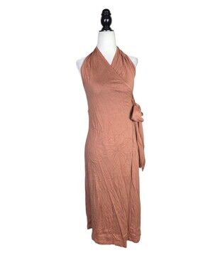 Vince Knit Wrap Halter neck Midi-length dress
